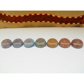 Gemstone Chakra Orgone Cabs Disk Set