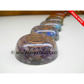 Gemstone Chakra Orgone Cabs Disk Set