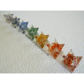 Seven Chakra Gemstone Orgone Merkaba Star