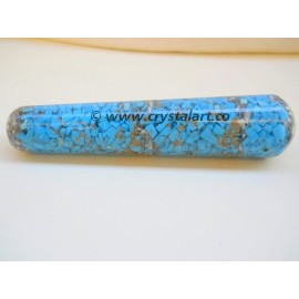 Turquoise Orgone Smooth Massage Wands