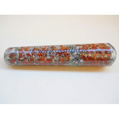 Red Jasper Agate Orgone Smooth Massage Wands