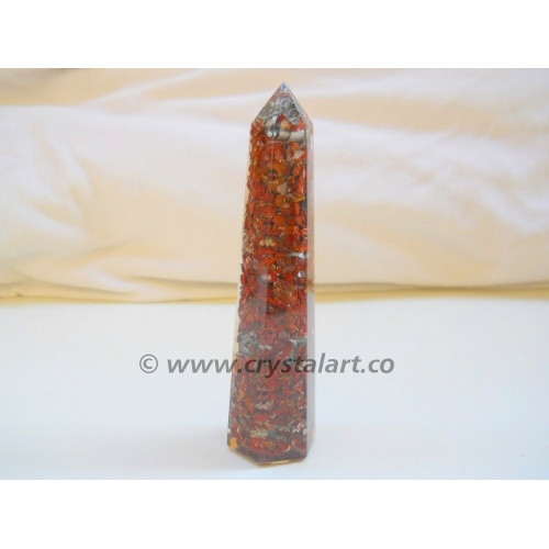 Red Jasper Agate Orgone Obelisk