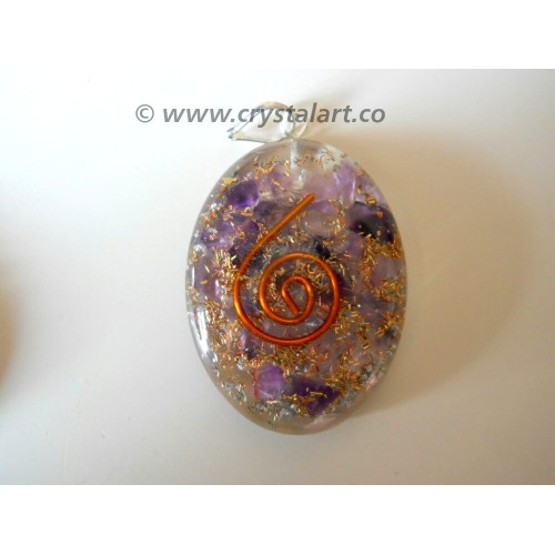 Amethyst Agate Reiki Symbol Orgone Pendants