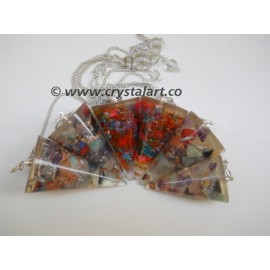 Gemstone Chakra Cone Shape Orgone Pendulum