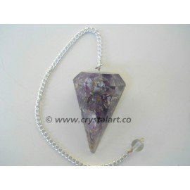 Gemstone Faceted Orgone Pendulum