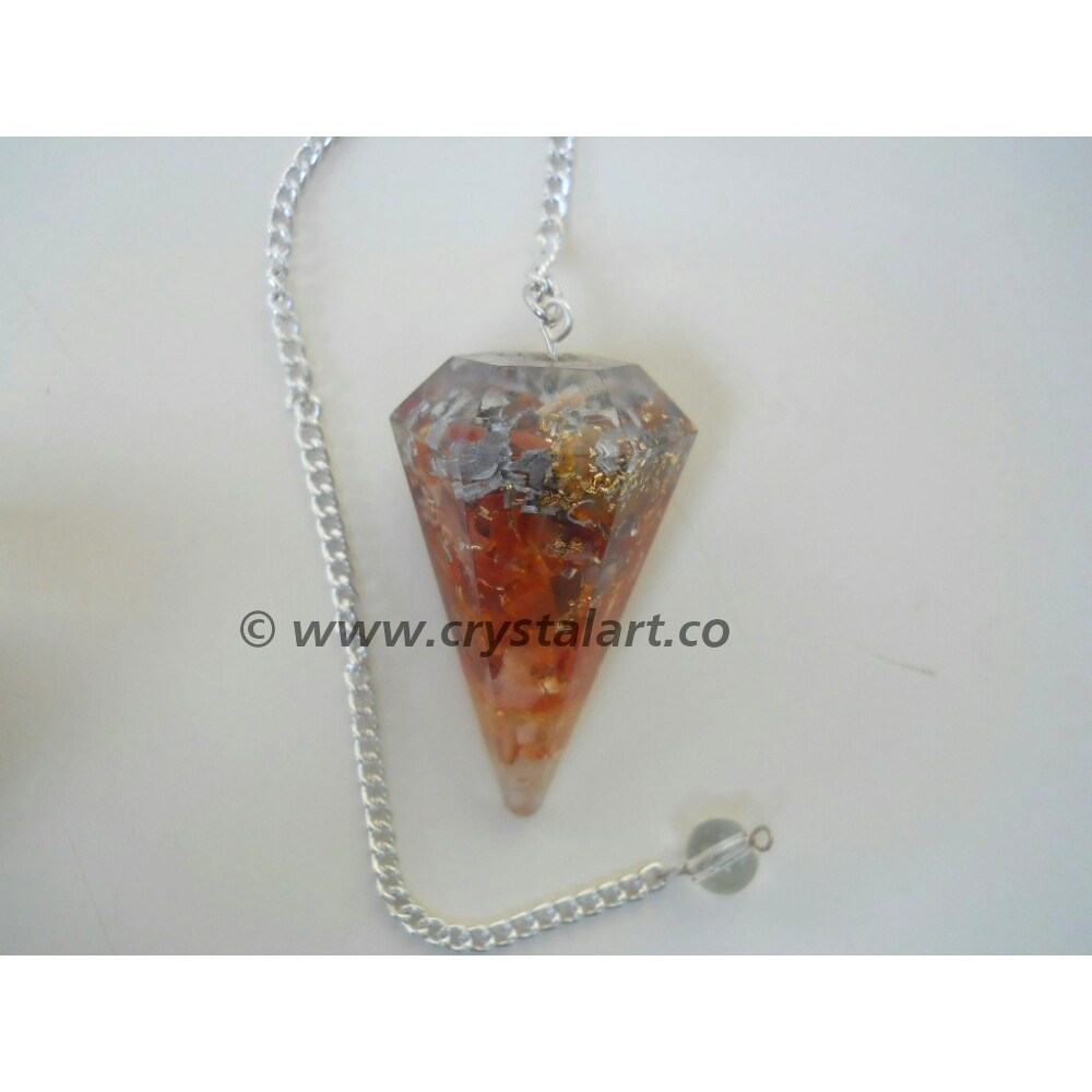 Gemstone Faceted Orgone Pendulum