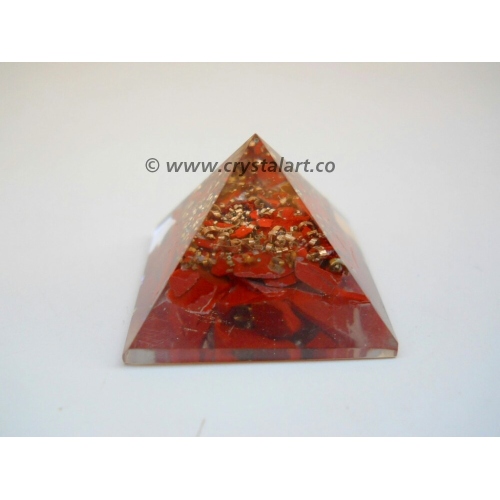 Red Jasper Agate Orgone Small Pyramid