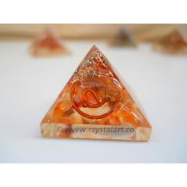 Turquoise Reiki Symbol Orgone Pyramid