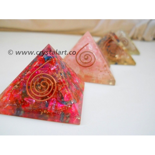 Gemstone Orgone Reiki Symbol Big size Orgone Pyramid