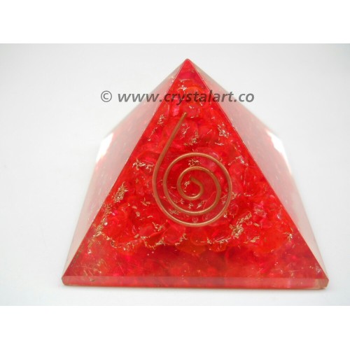 Red Jasper Agate Reiki Symbol Orgone Pyramid