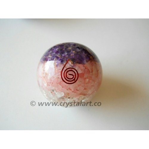 Crystal Rose Amethyst Bonded Orgone Spheres
