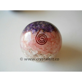 Crystal Rose Amethyst Bonded Orgone Spheres