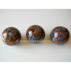 Seven Chakra Stones Orgone Spheres