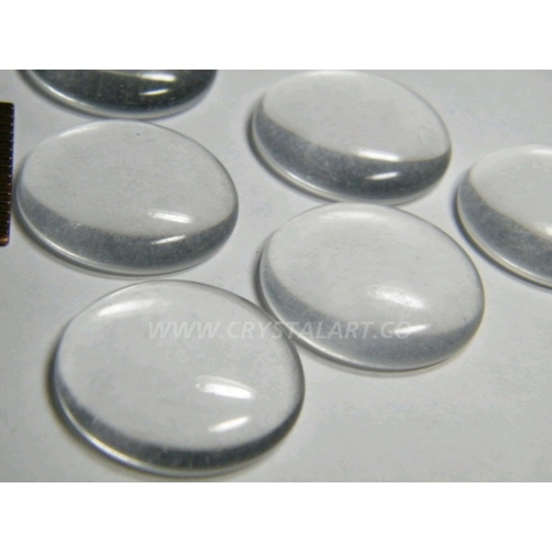 Clear Crystal Quartz Round Cabs Palm Stones