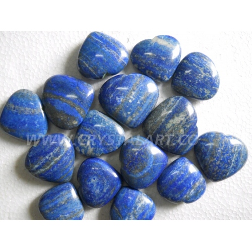 Lapis Lazuli Heart 2.5 to 3 Inch Heart Shape Palm Stones