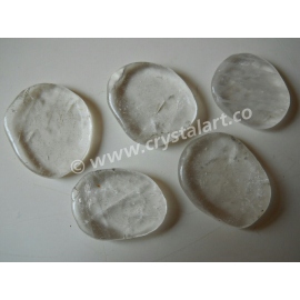 Crystal Quartz Gemstone Uneven Shape Palm Stones