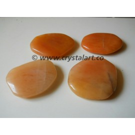 Red Aventurine Gemstone Uneven Shape Palm Stones