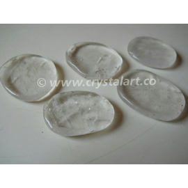 Crystal Quartz Gemstone Uneven Shape Palm Stones