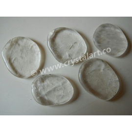 Crystal Quartz Gemstone Uneven Shape Palm Stones