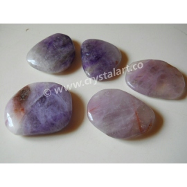 Indian Amethyst Gemstone Uneven Shape Palm Stones