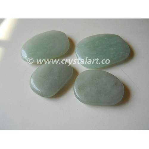 Green Aventurine Gemstone Uneven Shape Palm Stones