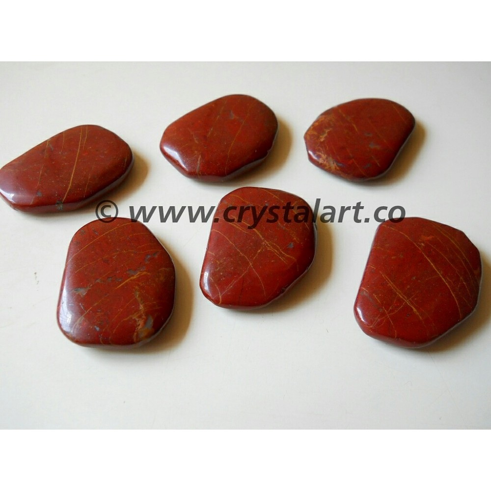 Red Jasper Agate Uneven Shape Palm Stones