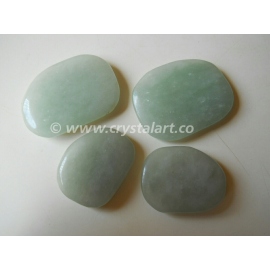 Green Aventurine Gemstone Uneven Shape Palm Stones