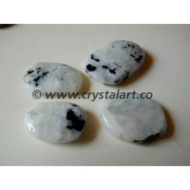 Rainbow Moonstone Gemstone Uneven Shape Palm Stones