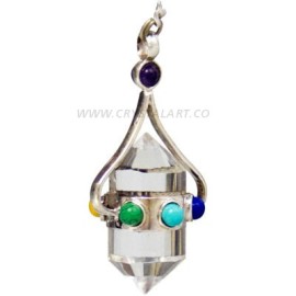 Crystal Faceted Double Terminated Point Chakra Garnet Pendulum