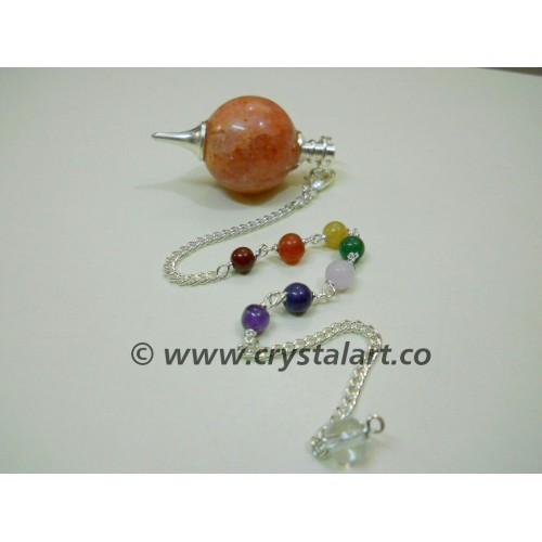 Golden Agate Chakra Chain Pendulum