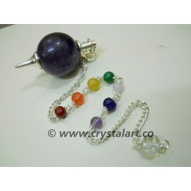 Iolite Chakra Chain Ball Pendulum