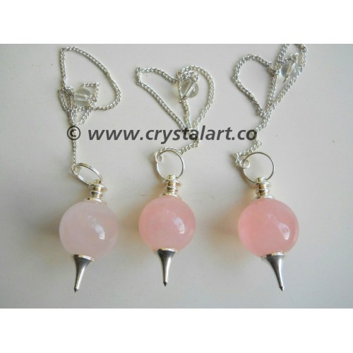 Rose Quartz Ball Pendulum