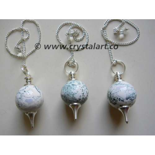 Tree Agate Ball Pendulum