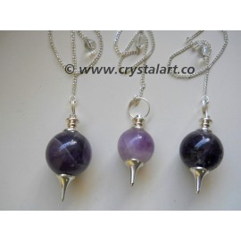 Amethyst Agate Ball Pendulum