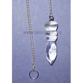 Crystal Quartz Phurba Shape Pendulum