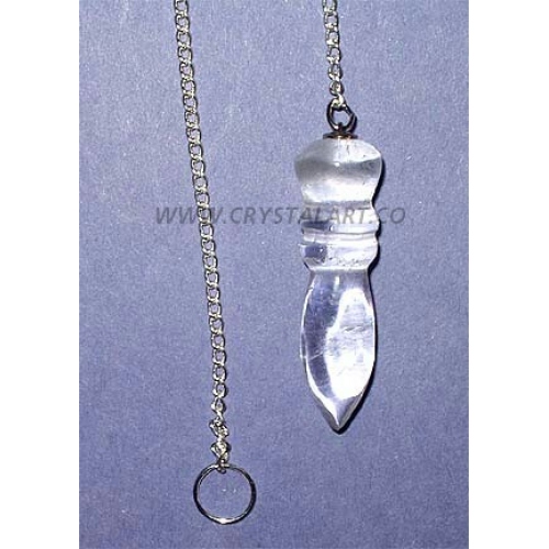 Crystal Quartz Phurba Shape Pendulum