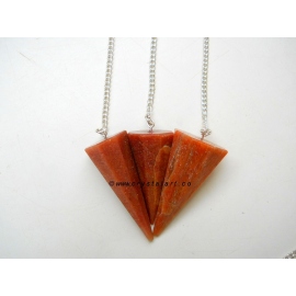 Aventurine 8 Faceted Flat Head Pendulum