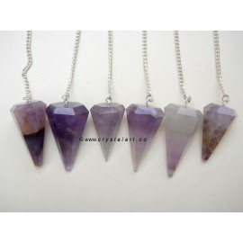 Amethyst 6 Faceted Pendulum