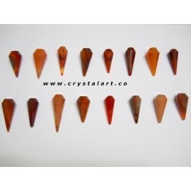 Red Carnelian Faceted Loose Pendulum