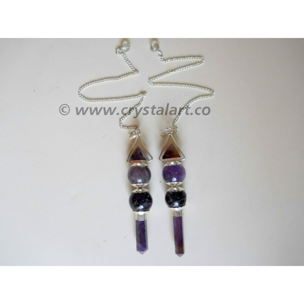 Amethyst Agate 3 Piece Pendulum