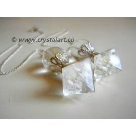 Crystal Quartz Ball Pyramid Pendulum