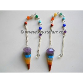7 Chakra Crystal Pendulum Necklace