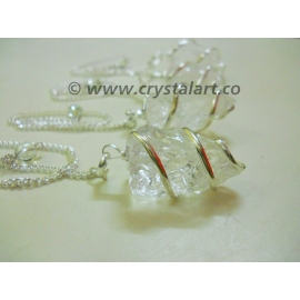 Crystal Quartz Wire Wrapped Natural Pendulum