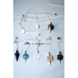 Gemstone Mix Design Healing Stone Dowsing Pendulum