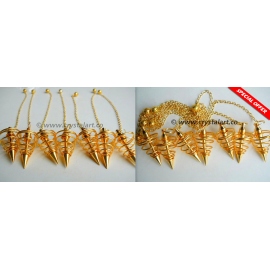 Gold Plated Spiral Dowsing Pendulum