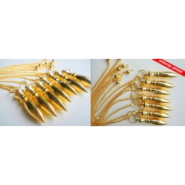 Golden Plated Karnak Metal Pendulum with Golden Chain