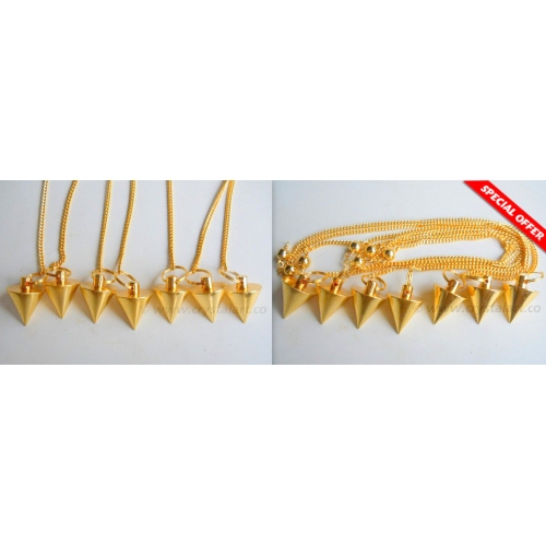 Golden Plane Cone Metal Pendulum