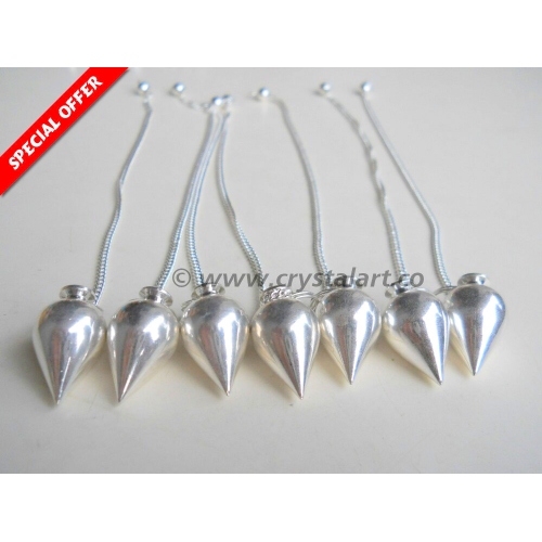 Bronze Tear Drop Silver Metal Pendulum