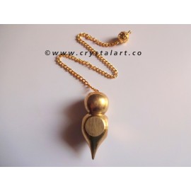 Faceted Drop Brass Metal Pendulum