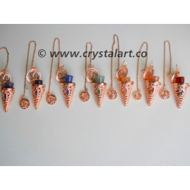 Copper OM Cage Pendulum With Chakra Cone